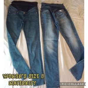 Set of 2 maternity jeans size 8 old navy / h&m